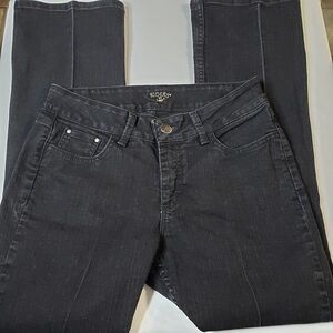 Vintage Riders by Lee Black Denim Mid Rise Jeans womens 8 P Petite 28